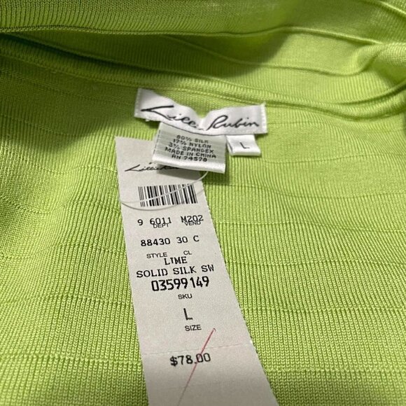 NEW Lillie Rubin Size Large  Top Blouse Off The Shoulder Silk Blend $78 - Picture 5 of 7